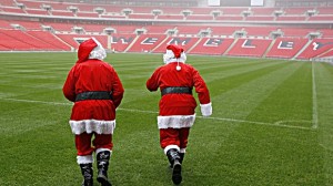 Referee dressed as Santa