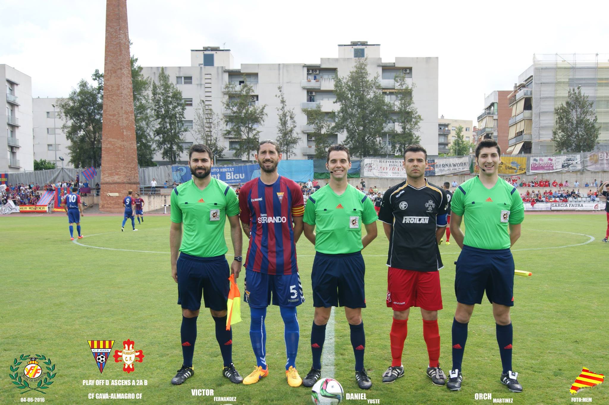 CF Gavà – Almagro CF: Daniel Yuste Querol, Víctor Fernández Pérez y Antoni Orch Martínez
